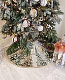 Спідниця килимок під ялинку Новорічна гобелен 90 см.ROUND1387FN, фото 2