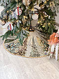 Спідниця килимок під ялинку Новорічна гобелен 90 см.ROUND1387FN, фото 5