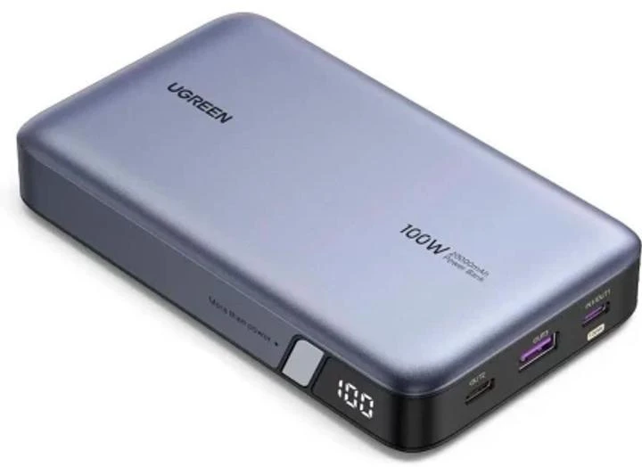 UGREEN 20000mAh 100W Two-way Fast Charging Power Bank Зарядний пристрій, фото 1
