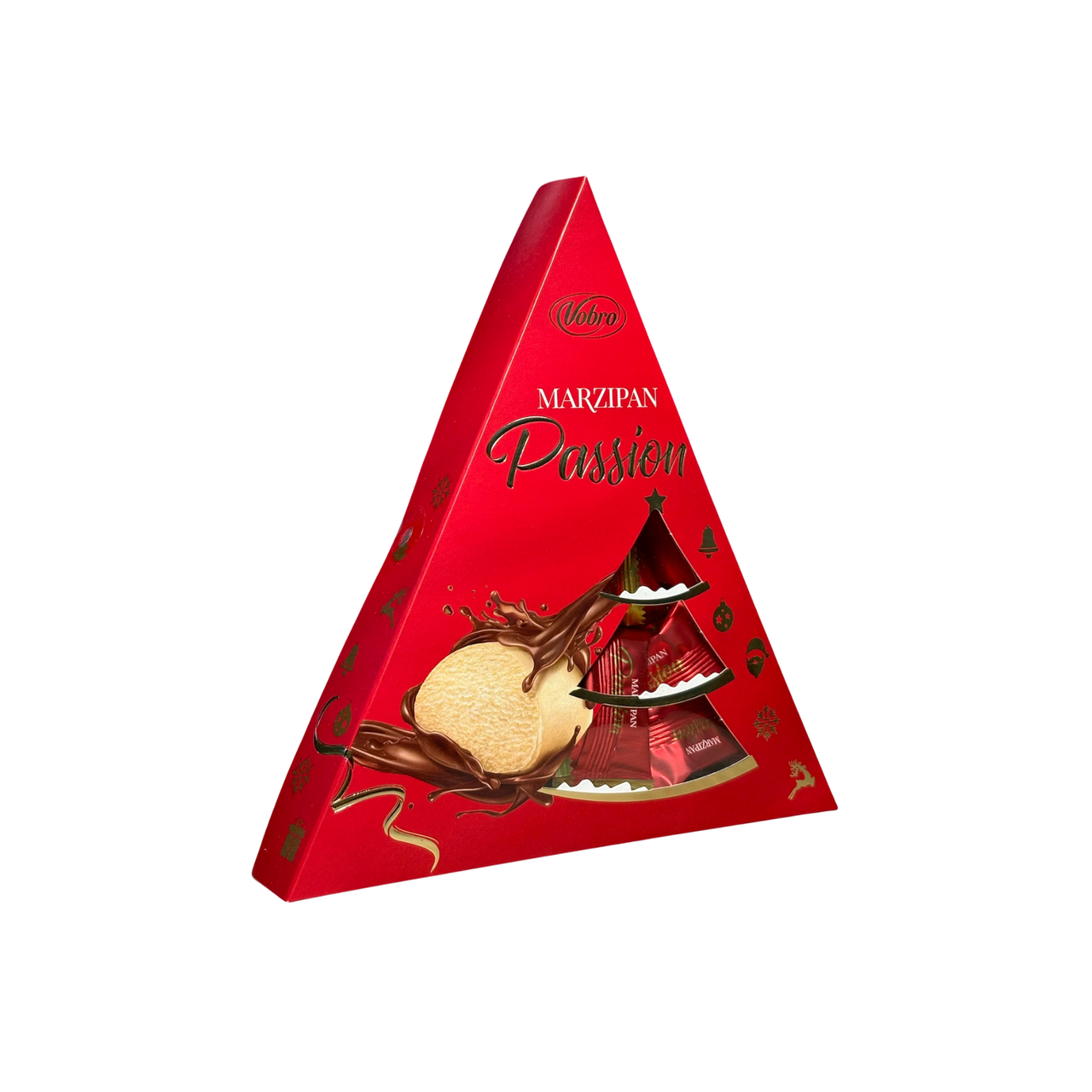 Цукерки Vobro марципан, Різдвяна ялинка, 100г, фото 1