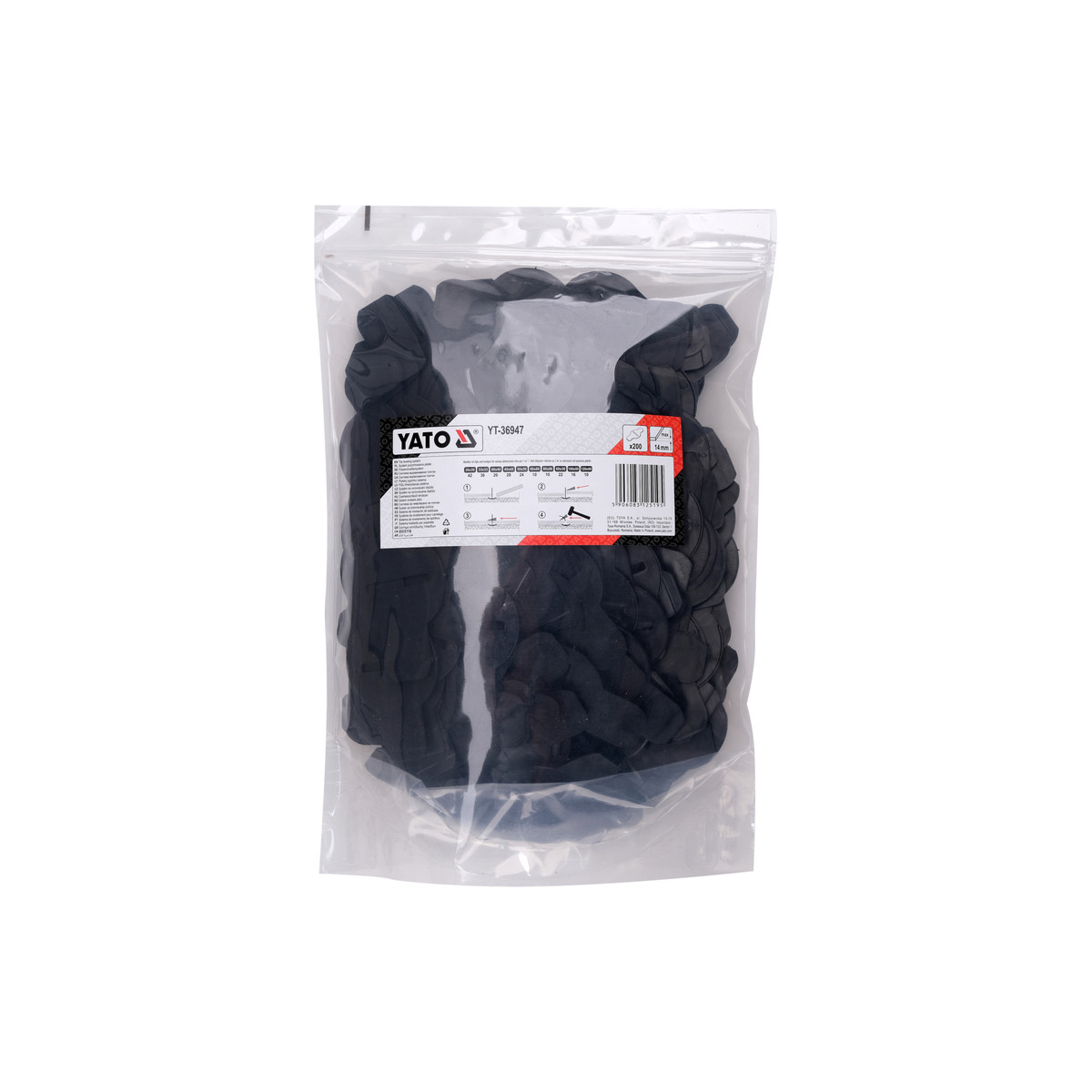 Підкладки СВП для викладання плитки 120x63x1.5 мм (плитка t≤ 14 мм) 200 шт. Yato YT-36947, фото 1