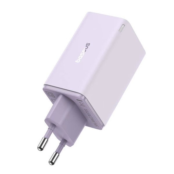 Baseus GaN 65w violet+100w кабель  CCGAN65E6 Зарядний пристрій, фото 1