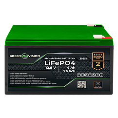 Акумулятор GV LiFePO4 12,8V - 6Ah (76Wh)