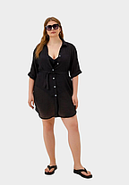 Жіноча сорочка для пляжу з поясом Z.Five SD020 чорна на 46 48 50 52 54 розмір, фото 2