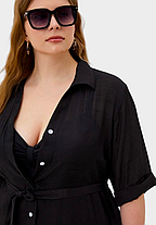 Жіноча сорочка для пляжу з поясом Z.Five SD020 чорна на 46 48 50 52 54 розмір, фото 4