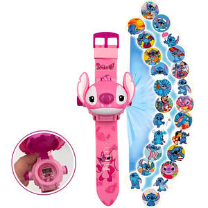 Дитячий годинник із 3D-проєктором 24 зображення Стіч - Stitch