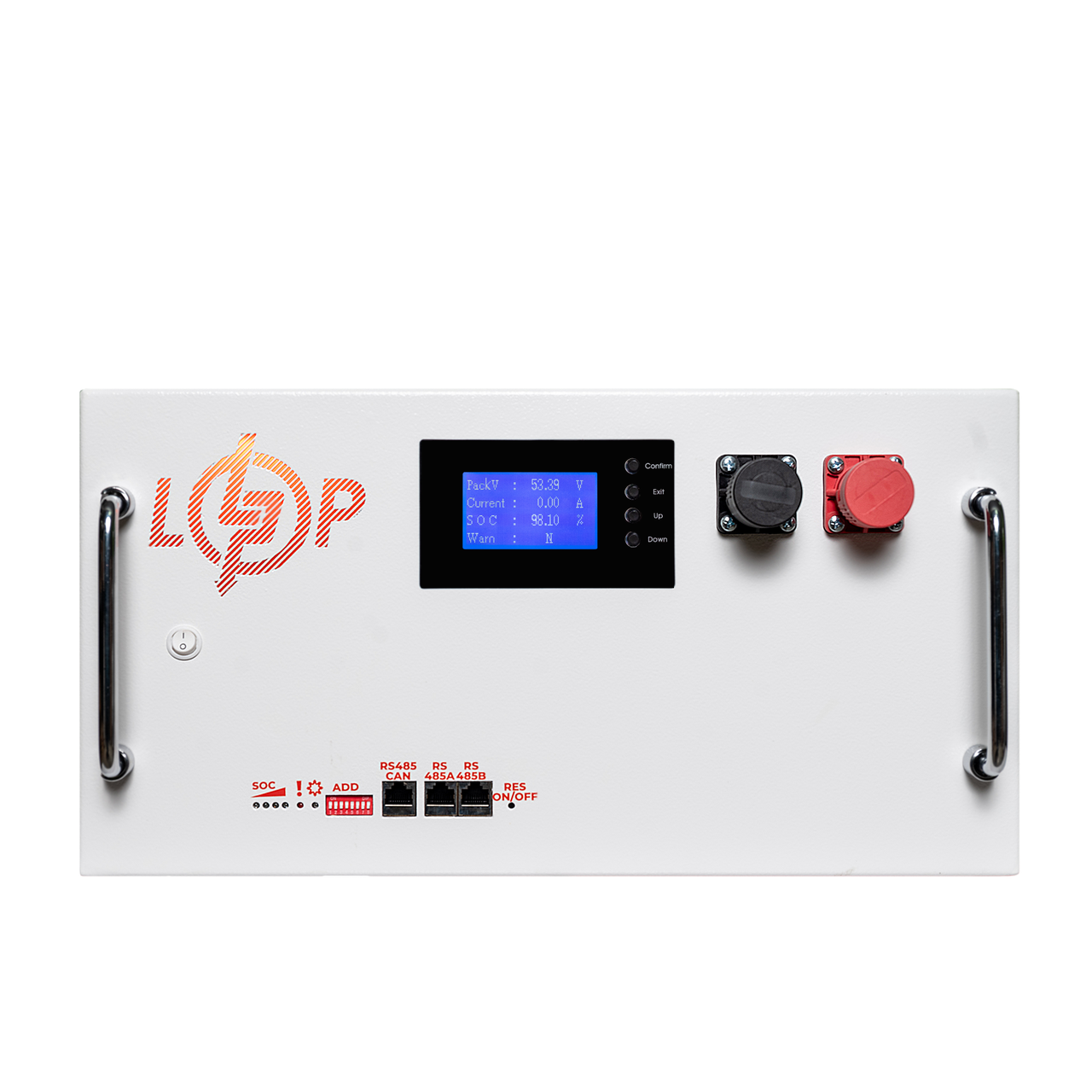 Акумулятор LP LiFePO4 51,2V - 230 Ah (11776Wh) (BMS SP 200A/100A) RM RS485/CAN LCD WH, фото 1