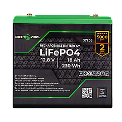 Акумулятор GV LiFePО4 12V (12,8V) - 18 Ah (230Wh)
