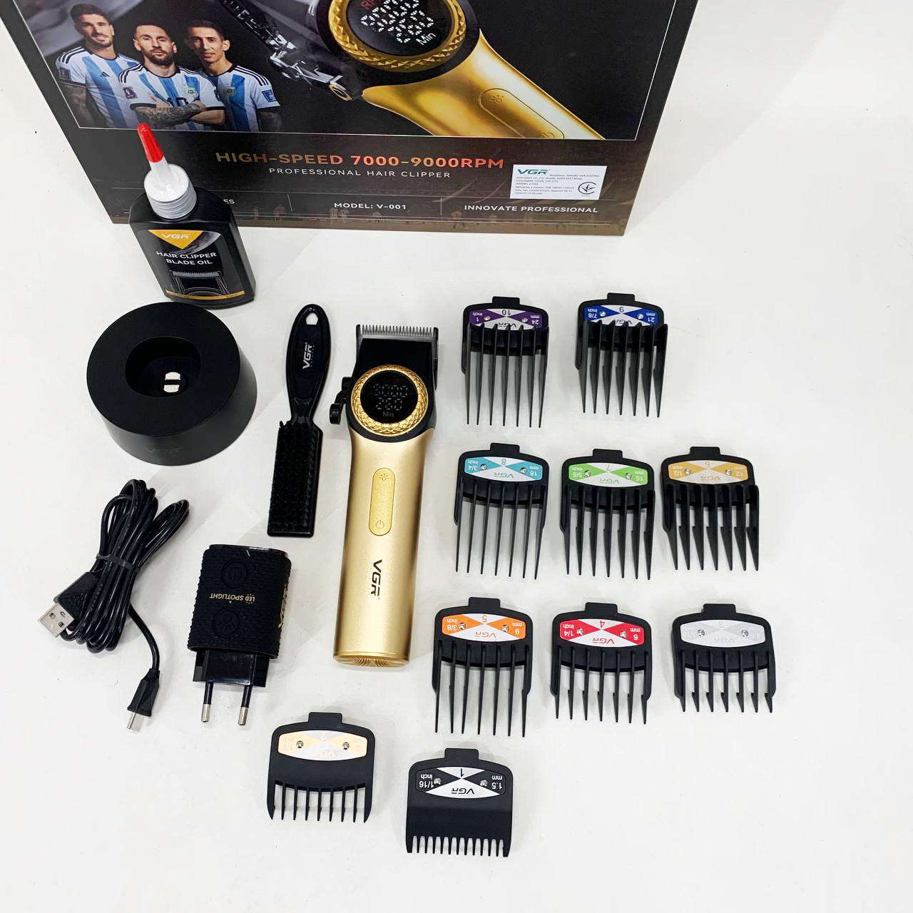 Машинка для стрижки акумуляторна VGR, Машинка для стрижки волосся бездротова Тример скронь DK-14, фото 1