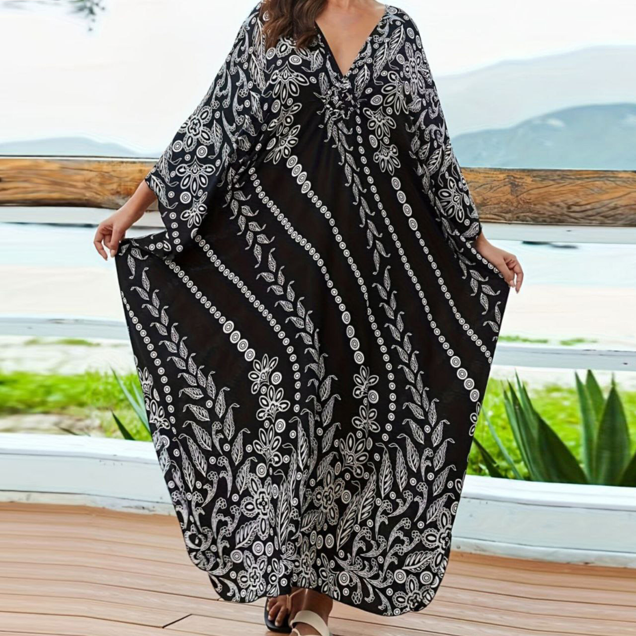 Туніка-сукня пляжна. Великі розміри. від L до 7XL. 55-Т