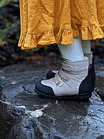 Дитячі шкіряні ортопедичні черевики на липучках на дівчинку на флісі 28 р, фото 5