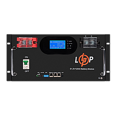 Акумулятор LP LiFePO4 51,2V - 120 Ah 6000Wh (Smart BMS 100A) с LCD RM AB RS485/CAN