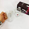 Скляні стакани з подвійними стінками, Склянки для чаю подвійні, Набір склянок з подвійним склом 2 шт LK-13, фото 9