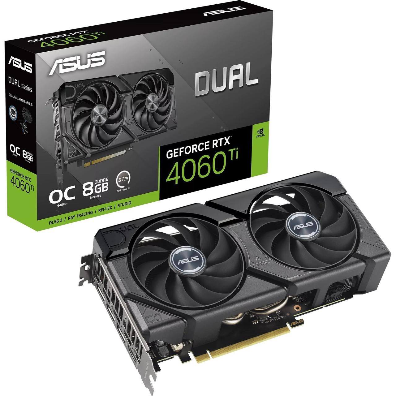 ASUS DUAL-RTX4060TI-O8G-EVO (90YV0J49-M0NA00) Відеокарта, фото 1