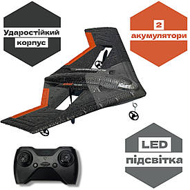 Радіокерований літак SunsetGhost B2 з LED-підсвіткою, гіроскопом і 2 акумуляторами