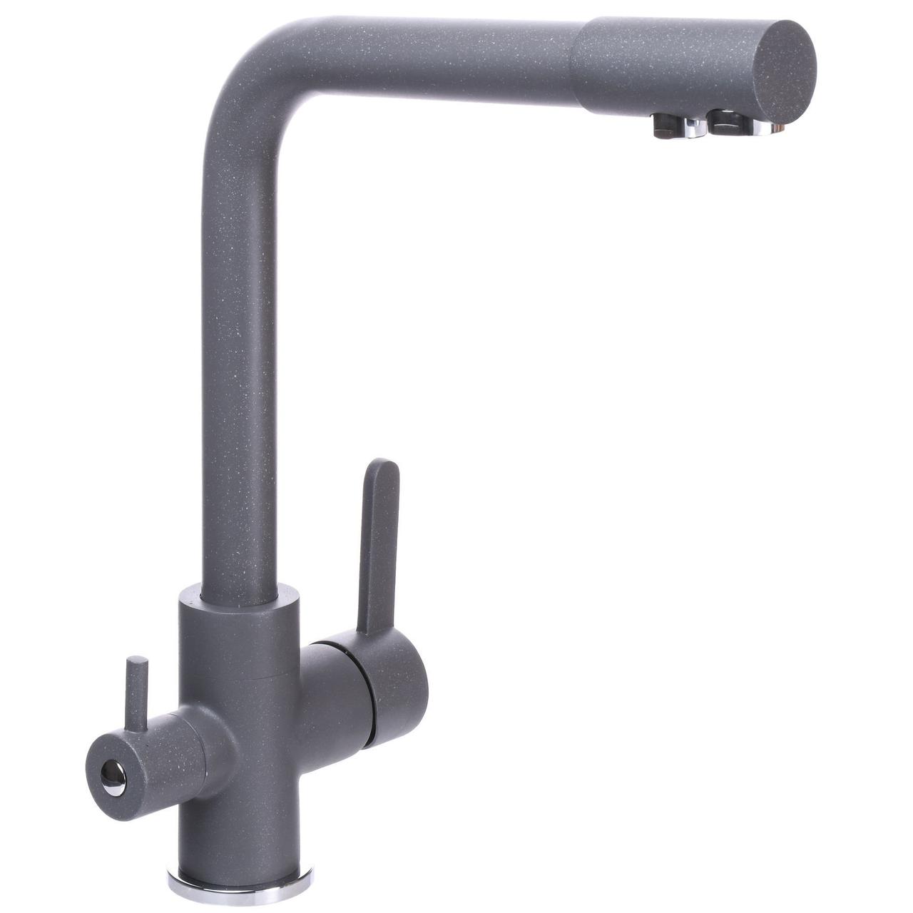 Смеситель для кухни Globus Lux LAZER GLLR-0444-3-TITANIUM под осмос, фото 1