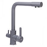 Смеситель для кухни Globus Lux LAZER GLLR-0444-3-TITANIUM под осмос, фото 3