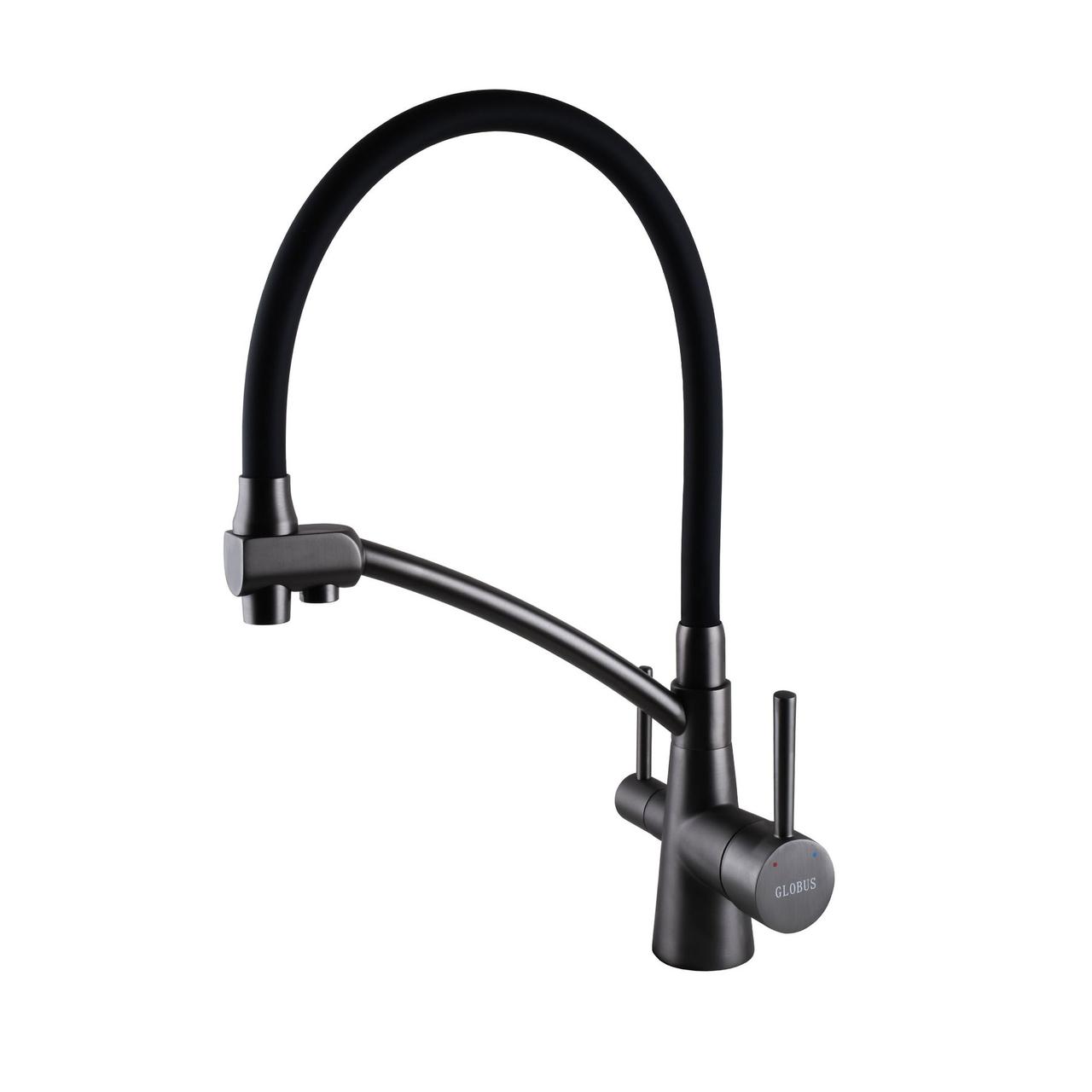 Смеситель для кухни Globus Lux LAZER GLLR-0700-11-GRAPHITE под осмос, фото 1