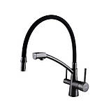 Смеситель для кухни Globus Lux LAZER GLLR-0700-11-GRAPHITE под осмос, фото 5