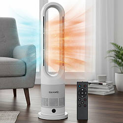 Тепловентилятор електричний + пульт, Зима-Літо, 1200Вт, AM-030JR / Підлоговий обігрівач з вентилятором / Електрообігрівач