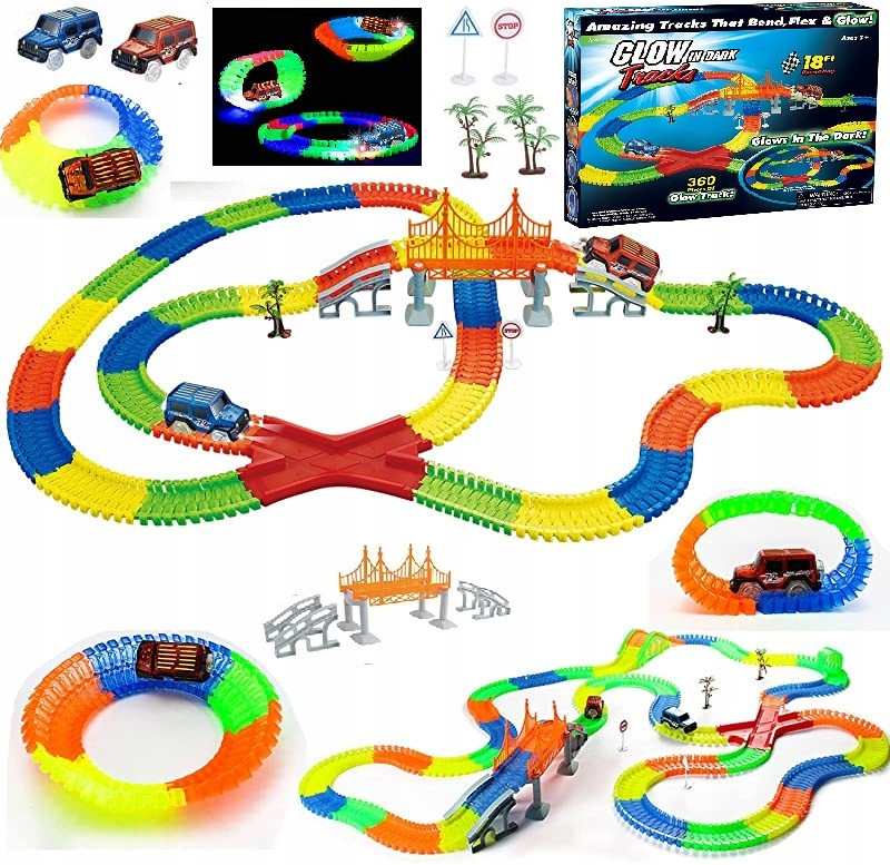 Magic Tracks 360 деталей Mega Set Дитяча Іграшкова Дорога Трек (2 машинки), фото 1