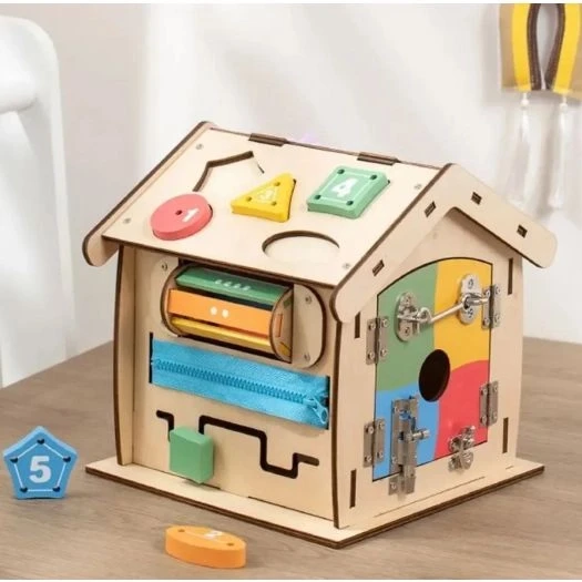 Бізікуб MD 0838 будиночок (розібраний), шестерні, сортер, шестерні, лабіринт, рухливі деталі, фото 1