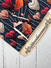 Футер двунитка "Теплі серця"- 180см. (діджитал)