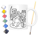 Набір для творчості кружка розмальовка Капоейра 330 мл біла (КР0116), фото 2