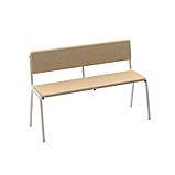 Лава напівм’яка зі спинкою для шкіл, укриттів та їдалень, меблі для навчальних закладів, фото 3