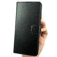Чохол-книга для Motorola G84 чорна з магнітною застібкою з відділенням для карт