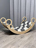 Дитяче ліжечко качалка з матрасиком 26 БОНБОН, дитяча качалка, качалка для дітей, балансир, дитяча гойдалка балансир, качалка, фото 3