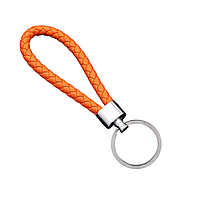 Брелок джгут для ключів (плетений ремінець) ПOMАРАНЧЕВИЙ