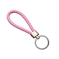 Брелок джгут для ключів (плетений ремінець) світло РОЖЕВИЙ