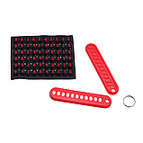 Брелок для ключів з номером телефону ЧЕРВОНИЙ, фото 2