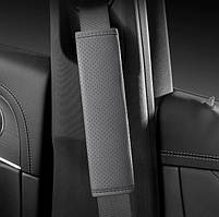 Чохол на ремінь безпеки з екошкіри 24.3*6 см Сірий, Перфорація