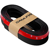 Молдинг переднього бампера ЧОРНИЙ 4х250см гума (на скотчі) (вр-во SAMURAI)