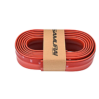 Молдинг переднього бампера ЧЕРВОНИЙ 4х250см гума (на скотчі) (вр-во SAMURAI)