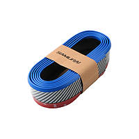 Молдинг переднього бампера КАРБОН чорний+синій 4х250см гума (на скотчі) (вр-во SAMURAI)