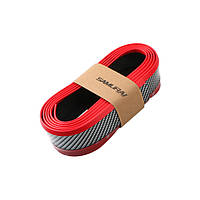 Молдинг переднього бампера КАРБОН чорний+червоний 4х250см гума (на скотчі) (вр-во SAMURAI)