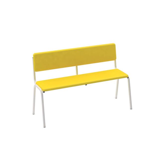 Лава напівм’яка зі спинкою для шкіл, укриттів та їдалень, меблі для навчальних закладів