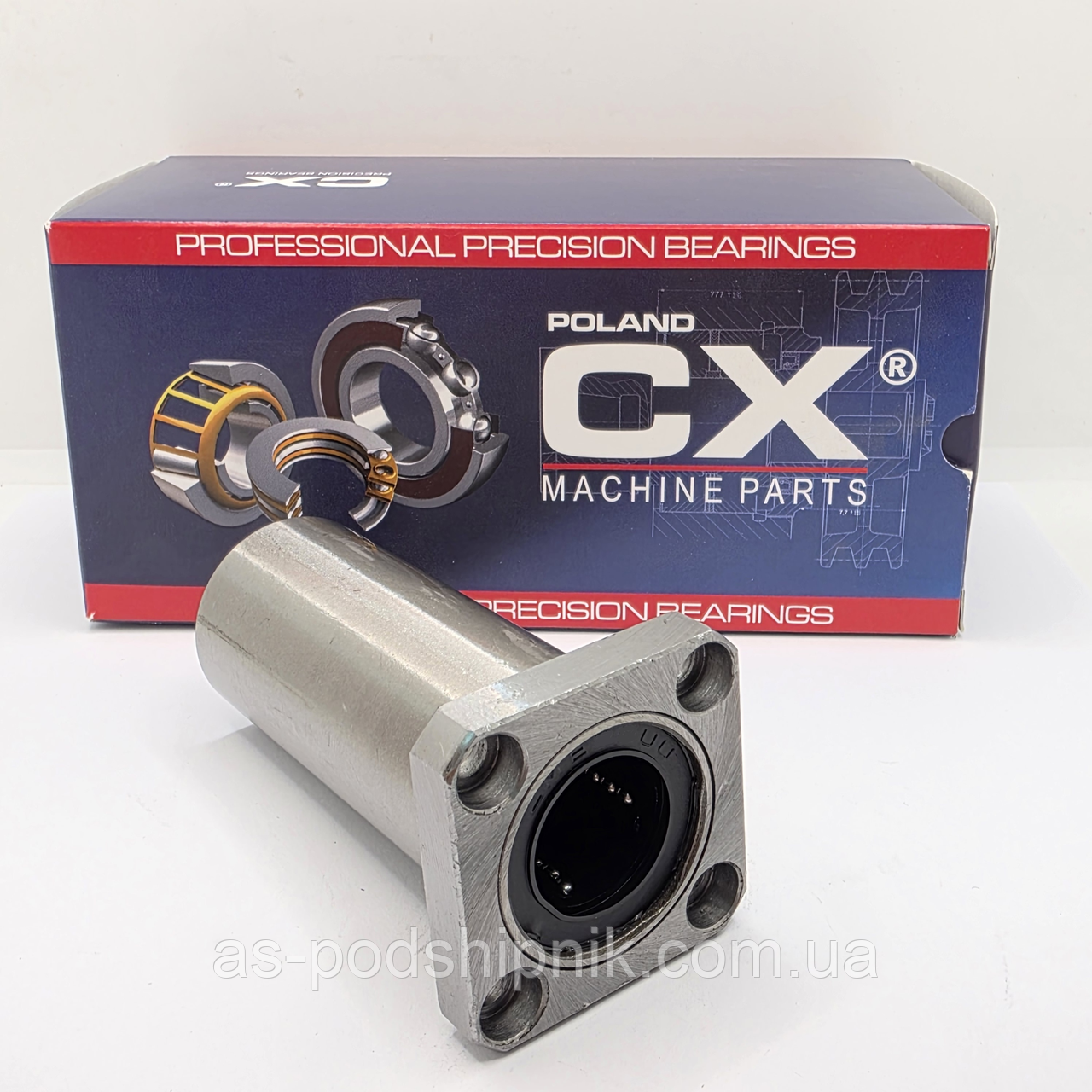 Фланцевий лінійний підшипник LMK08-LUU CX POLAND, фото 1