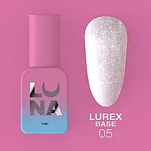LunaMoon Lurex base №05 (13 мл.) - світловідбивна кольорова база для покриття та вирівнювання нігтів