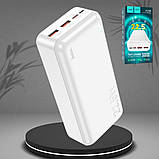 Повербанк hoco J101B 30000 mAh із швидкою зарядкою зовнішній акумулятор 22.5W Power bank USB Type-C micro USB, фото 3