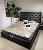 Ліжко з підйомним механізмом Велюр 160*200 Dark Grey TM Viorina Deko, фото 6