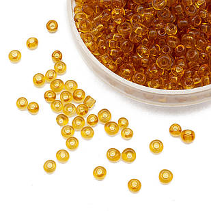 Бісер Китайський 12/0, Прозорий (TC), Коричневий 2C, Круглий, 100 г