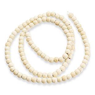 Бусини Синтетична Бірюза, пофарбовані, Круглі, Білий, 4 мм, Відв. 1 мм, ~ 110 шт./44 см/нитка, 1 нить