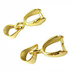 Тримач для Кулонів, Латунь, Колір: Золото, Розмір: 10x5.5x3мм, Отвір 3.5 мм, 10 шт, фото 2