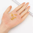 Тримач для Кулонів, Латунь, Колір: Золото, Розмір: 10x5.5x3мм, Отвір 3.5 мм, 10 шт, фото 6