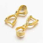 Тримач для Кулонів, Латунь, Колір: Золото, Розмір: 10x5.5x3мм, Отвір 3.5 мм, 10 шт, фото 7