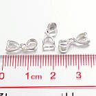 Тримач для Кулонів, Латунь, Колір: Срібло, Розмір: 10x5.5x3мм, Отвір 3.5мм, 10 шт, фото 4